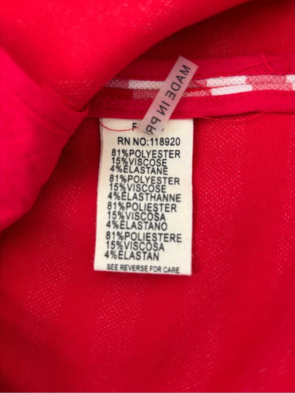 FRNCH Gingham Knit Double Breasted Jacket NWT Red & White Classic Preppy M - Picture 7 of 8